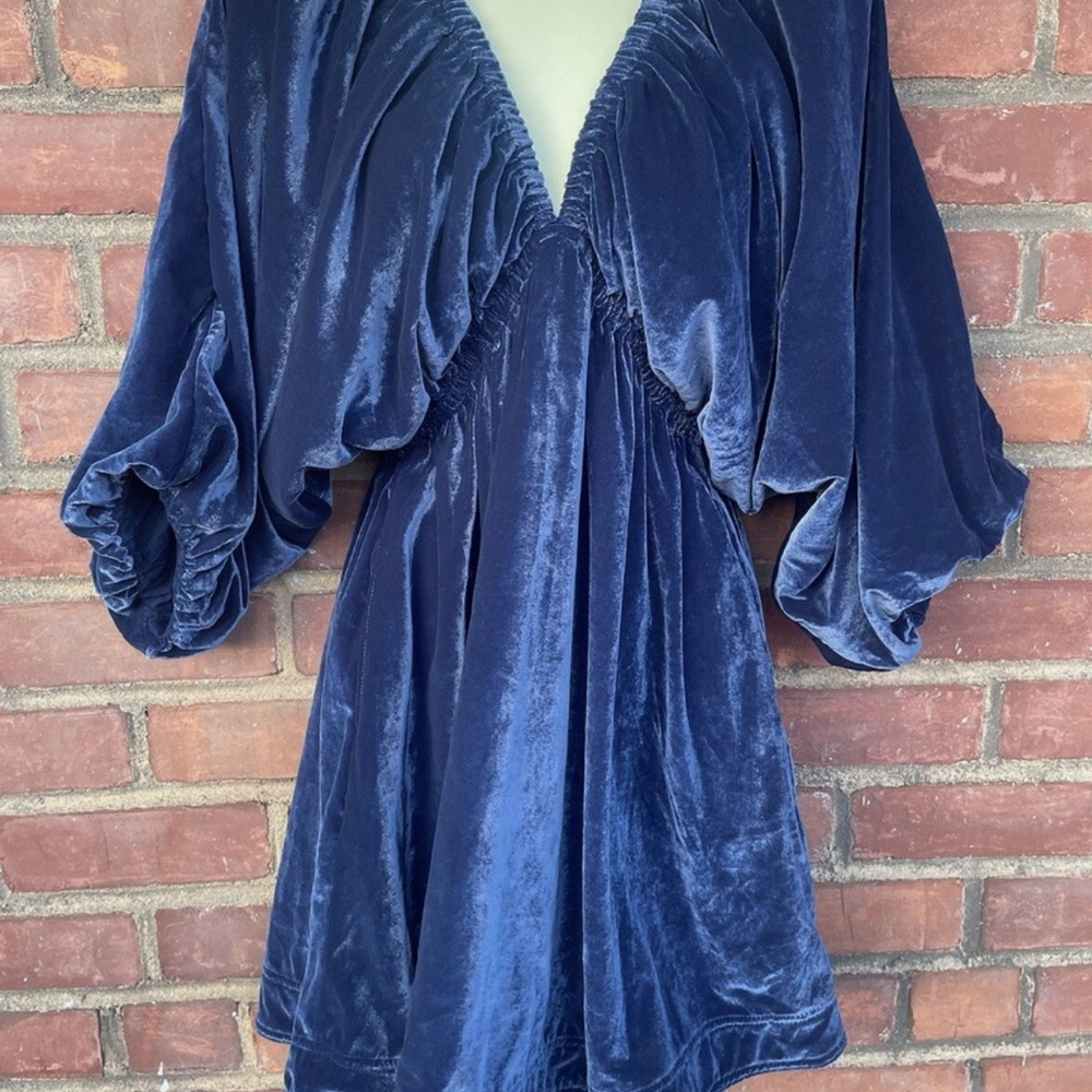 Free People Blue Velvet Maxi Dress
